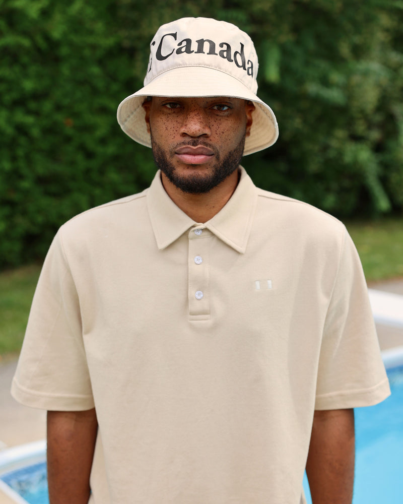 Made in Canada Flag Polo Shirt Desert - Unisex - Province of Canada