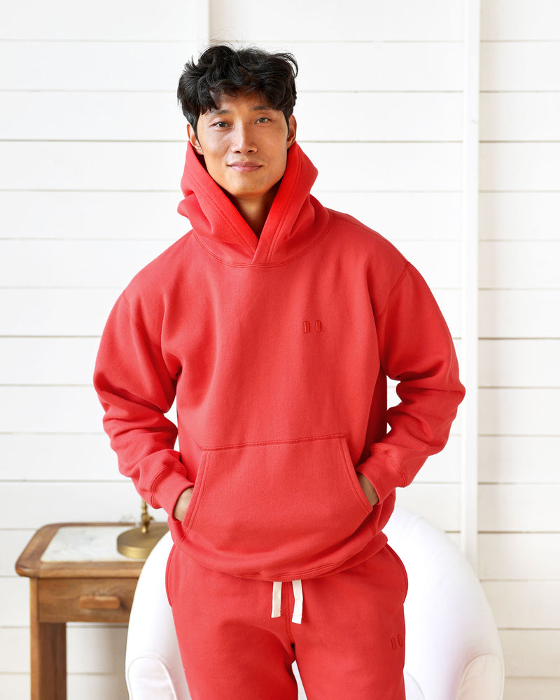 Made in Canada Red Flag Fleece Hoodie Tart - Unisex - Province of Canada