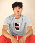 UNO Card Tee Heather Grey Unisex - Made in Canada - Province of Canada