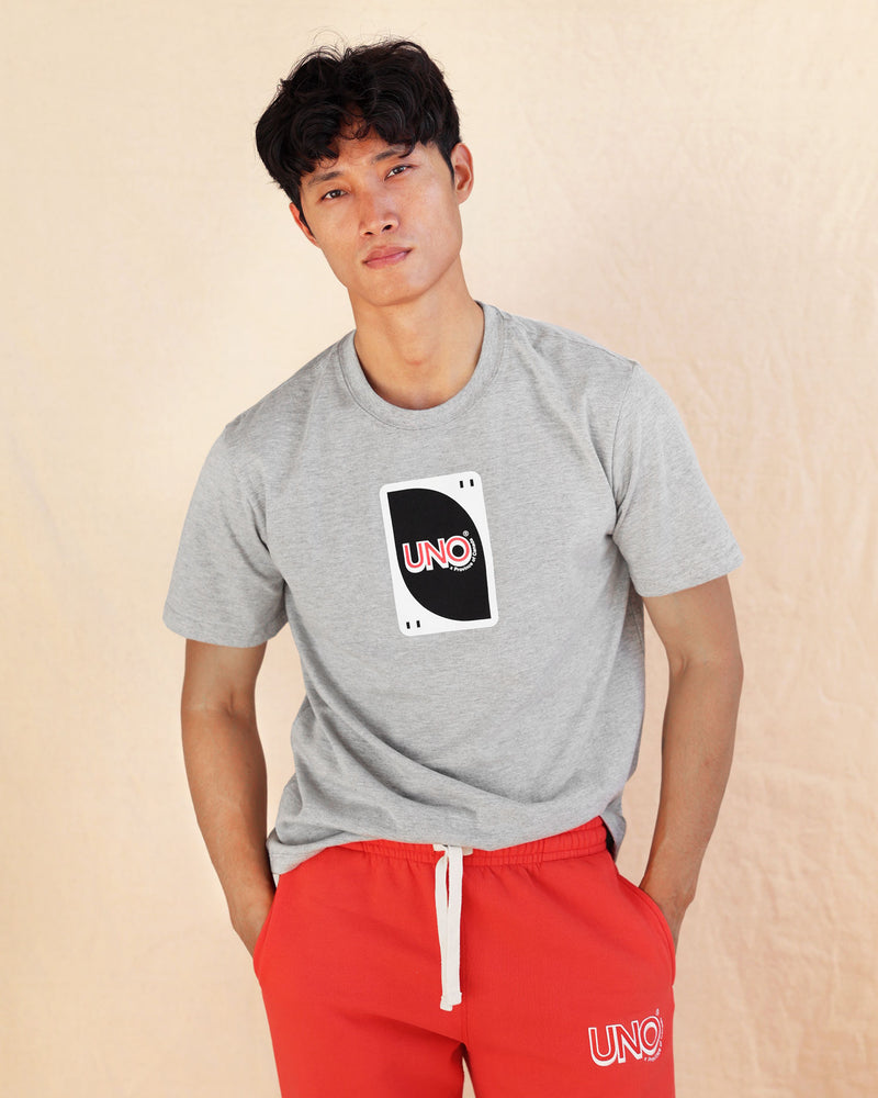 UNO Card Tee Heather Grey Unisex - Made in Canada - Province of Canada