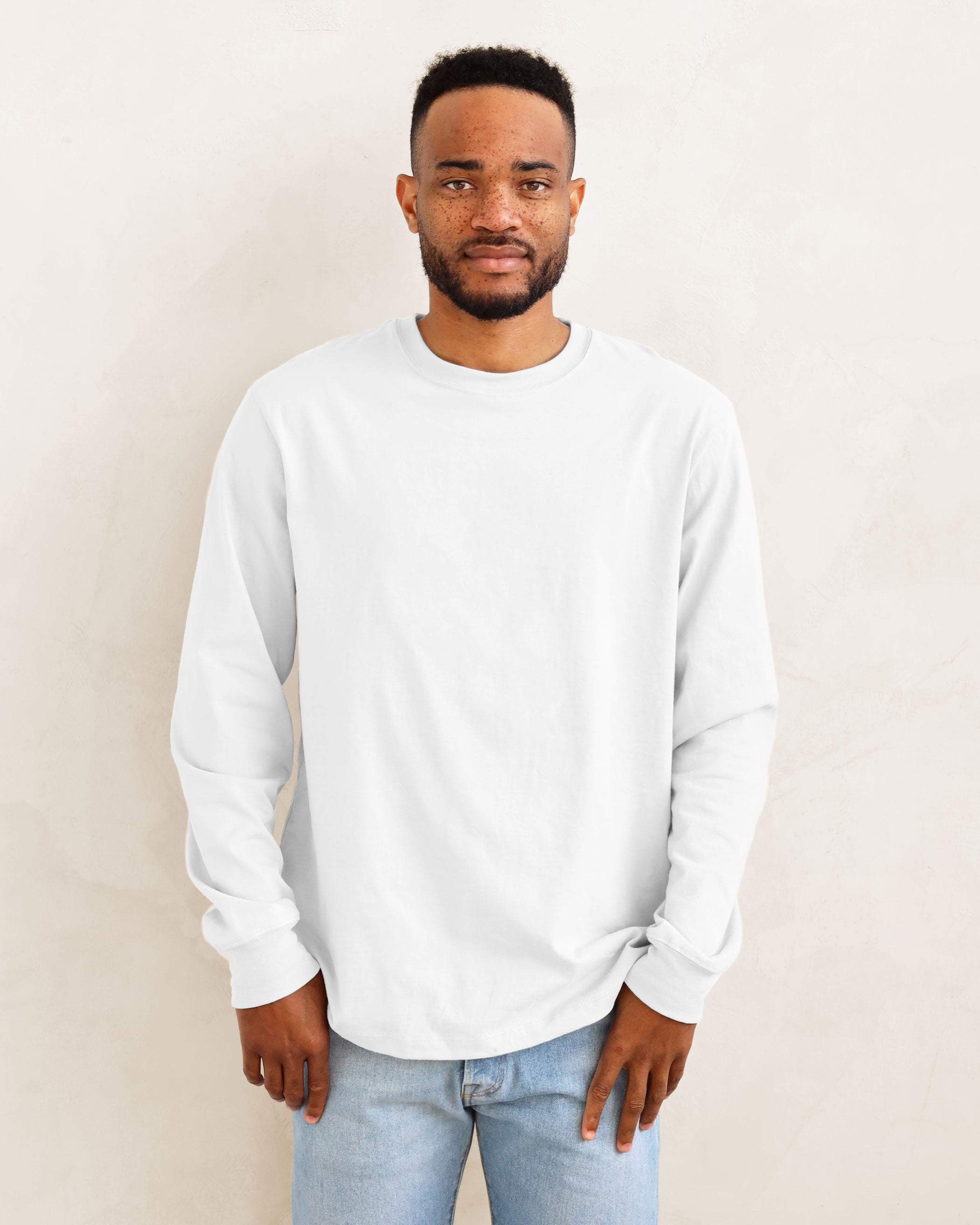 Made in Canada Organic Cotton Monday Long Sleeve Tee White - Unisex - Province of Canada