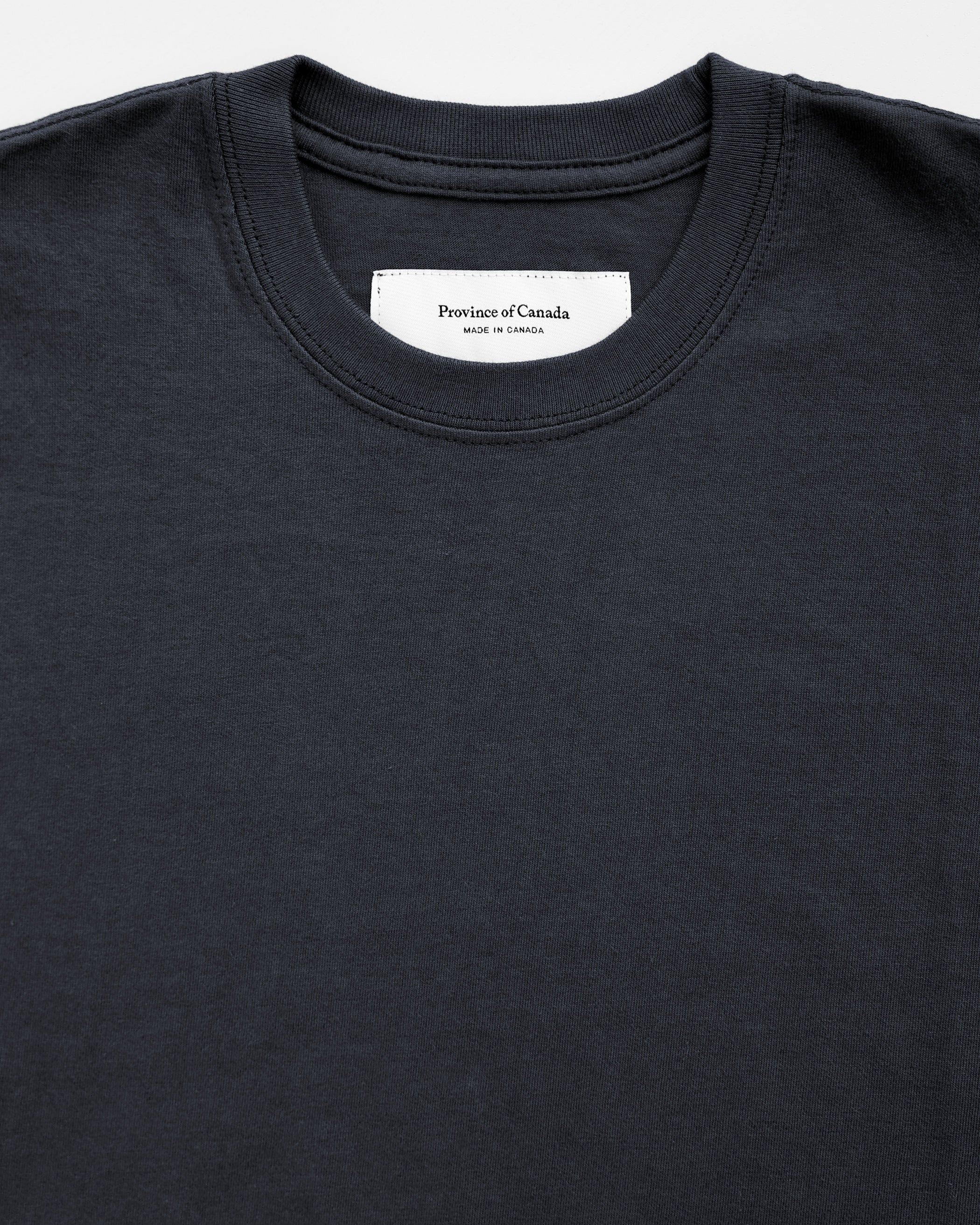 Monday Long Sleeve Crop Top Ink - Made in Canada - Province of Canada