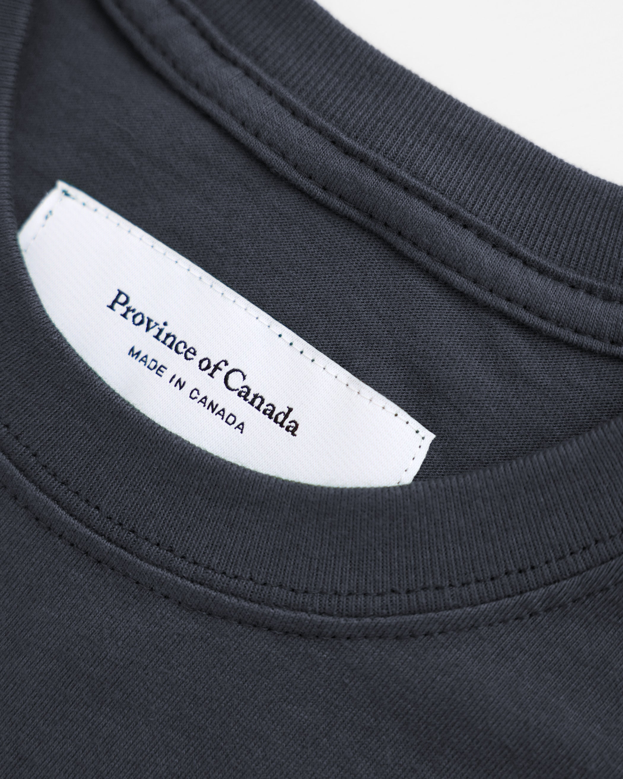 Monday Long Sleeve Crop Top Ink - Made in Canada - Province of Canada
