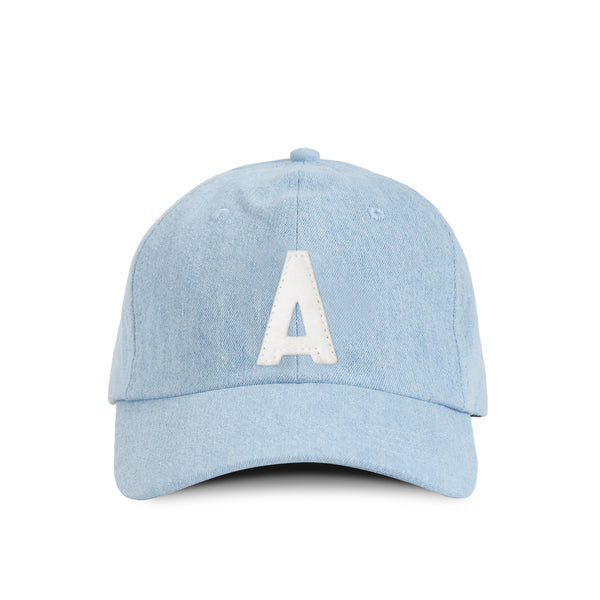 Made in Canada 100% Cotton Letter A Baseball Hat Light Blue Denim - Province of Canada