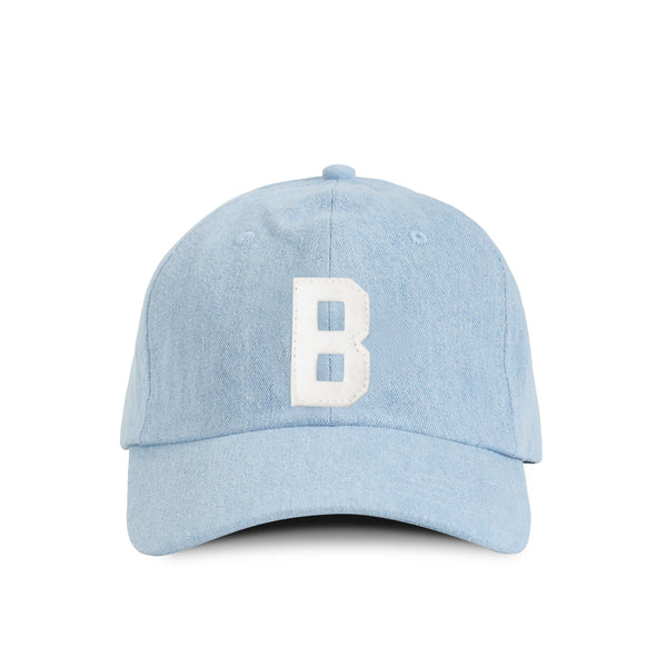 Made in Canada 100% Cotton Letter B Baseball Hat Light Blue Denim - Province of Canada