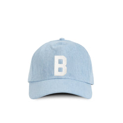 Made in Canada 100% Cotton Kids Letter B Baseball Hat Light Blue Denim - Province of Canada