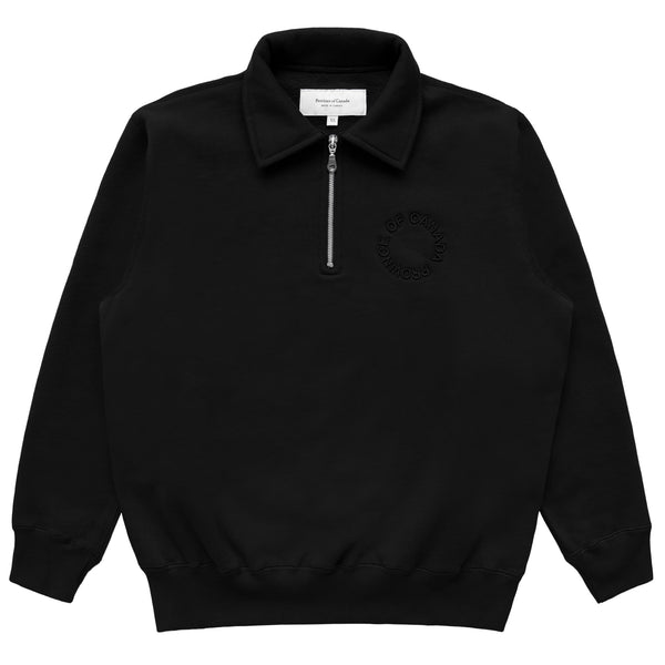Half Zip Fleece Sweatshirt Black - Unisex – Province of Canada