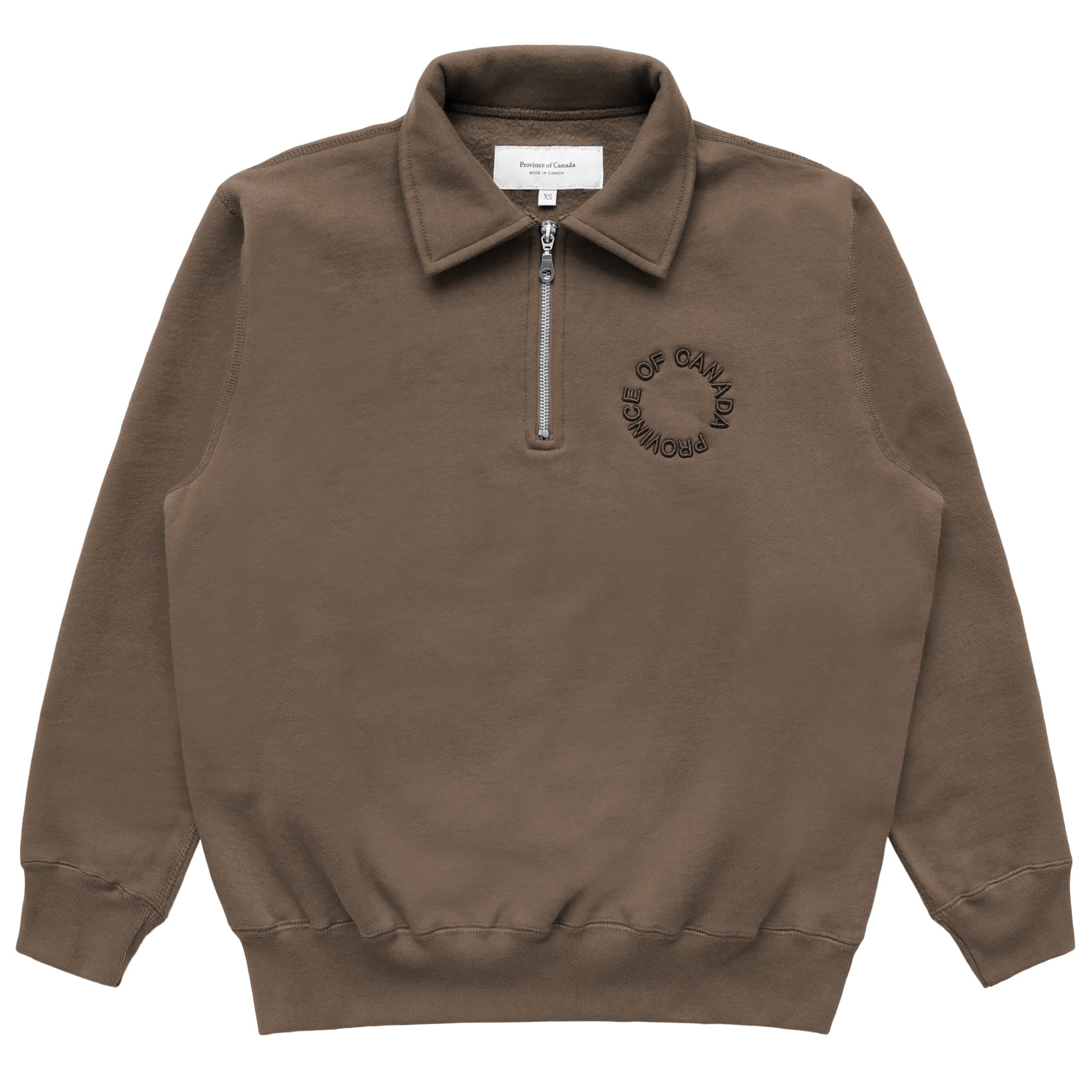 Half Zip Fleece Sweatshirt Chestnut - Unisex – Province of Canada