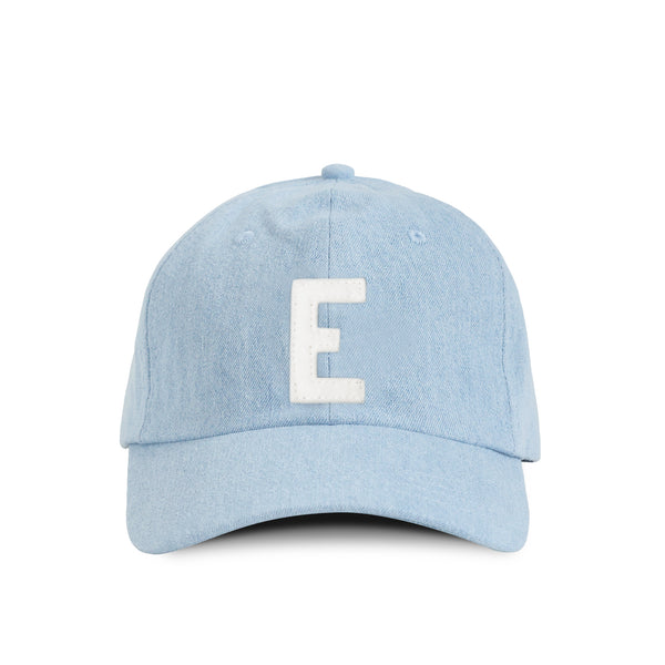Made in Canada 100% Cotton Letter E Baseball Hat Light Blue Denim - Province of Canada