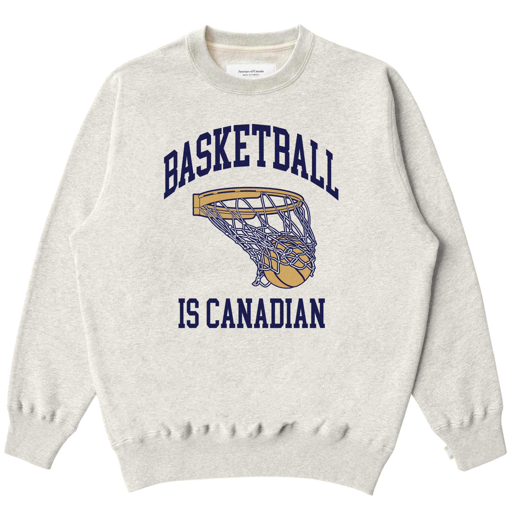 Basketball is Canadian Fleece Sweatshirt Eggshell - Unisex