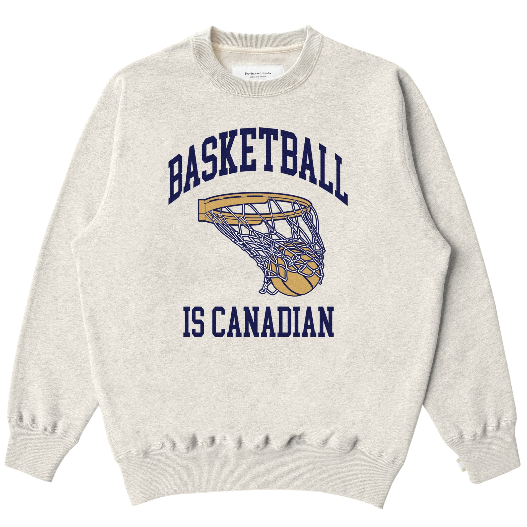 Made in Canada Basketball is Canadian Fleece Sweatshirt Eggshell - Unisex - Province of Canada