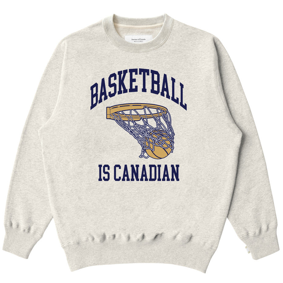Basketball is Canadian Fleece Sweatshirt Eggshell - Unisex main image 0