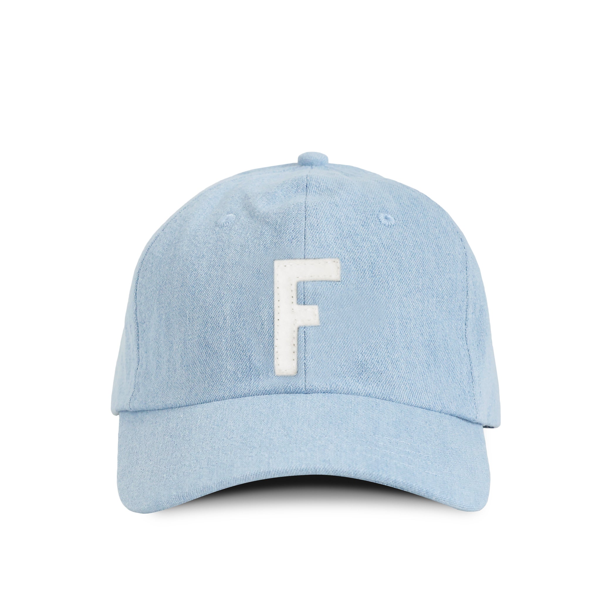 Made in Canada 100% Cotton Letter F Baseball Hat Light Blue Denim - Province of Canada