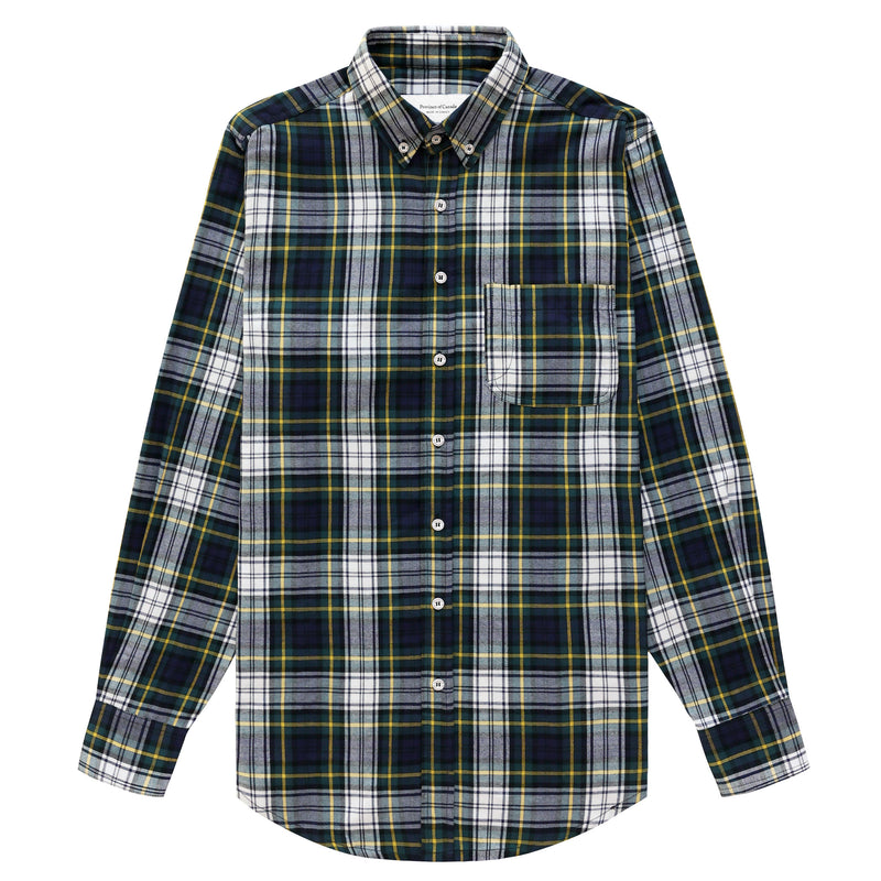 Made in Canada Plaid Flannel Shirt Navy - Unisex - Province of Canada