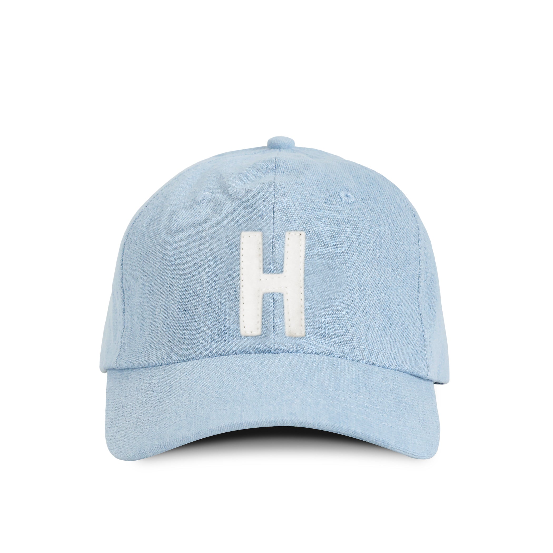 Made in Canada 100% Cotton Letter H Baseball Hat Light Blue Denim - Province of Canada