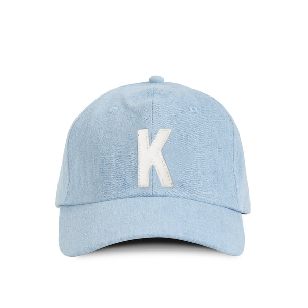Made in Canada 100% Cotton Letter K Baseball Hat Light Blue Denim - Province of Canada