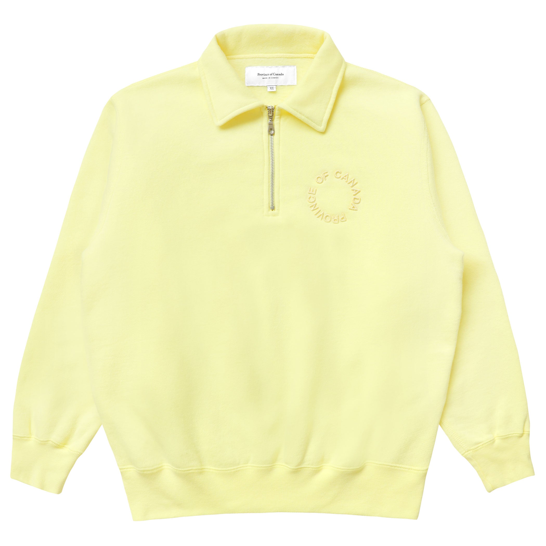 Half Zip Fleece Sweatshirt Lemon - Unisex – Province of Canada