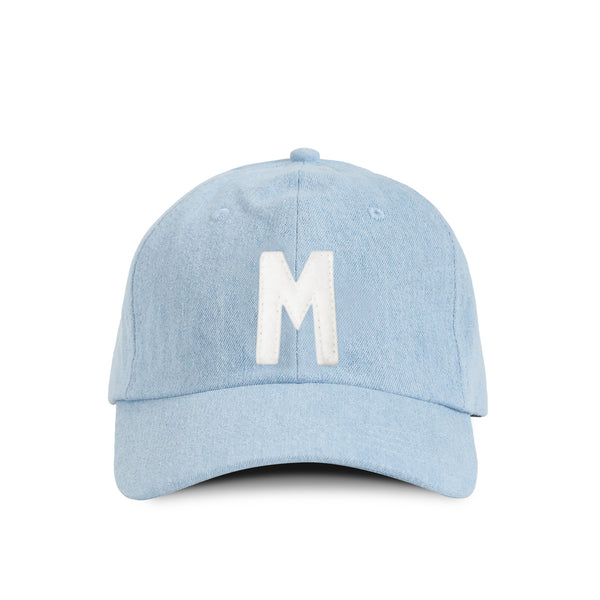 Made in Canada 100% Cotton Letter M Baseball Hat Light Blue Denim - Province of Canada