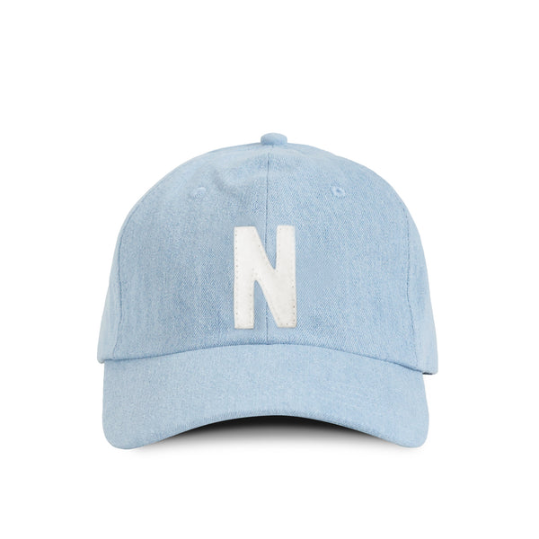 Made in Canada 100% Cotton Letter N Baseball Hat Light Blue Denim - Province of Canada