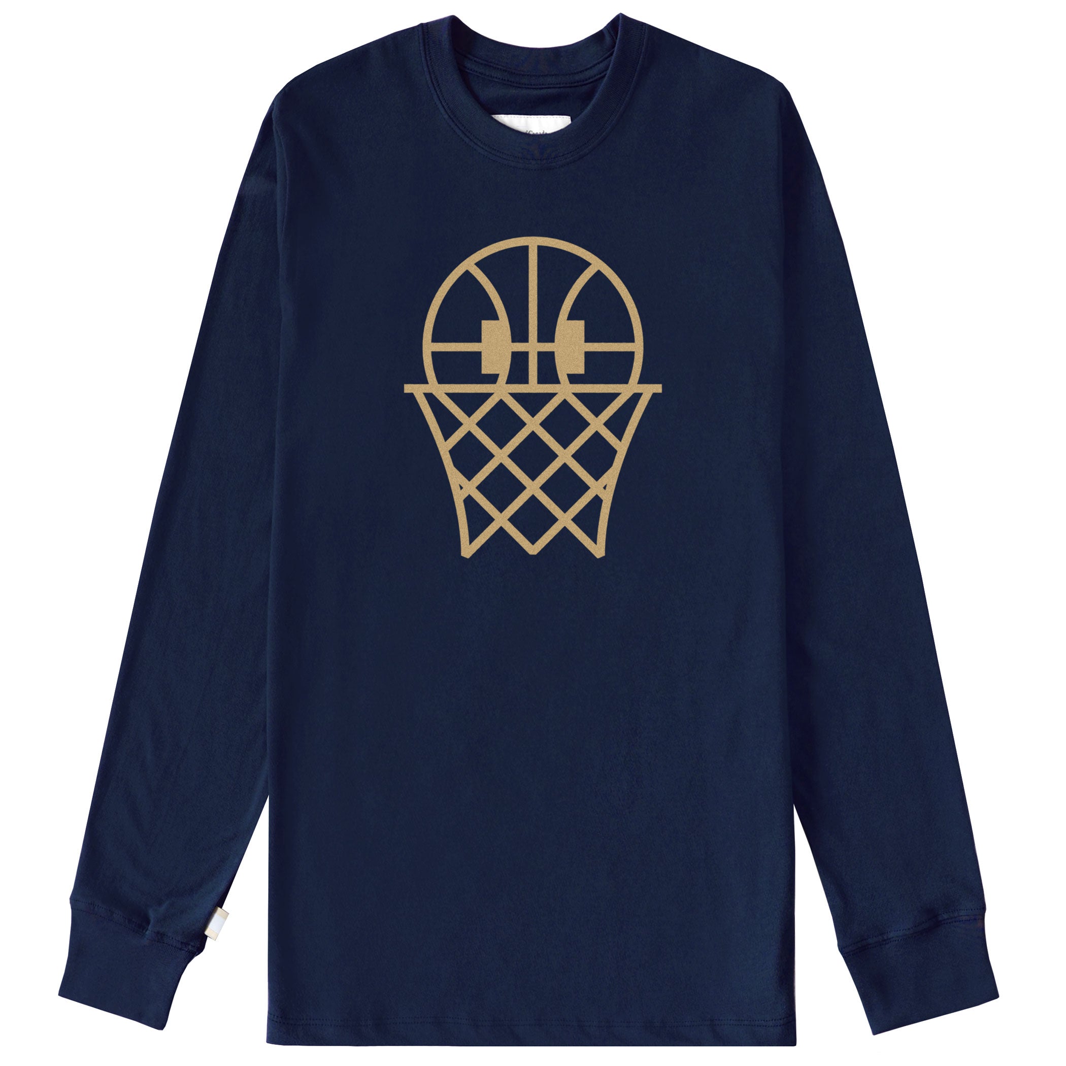 Made in Canada Basketball Long Sleeve Tee Navy - Unisex - Province of Canada