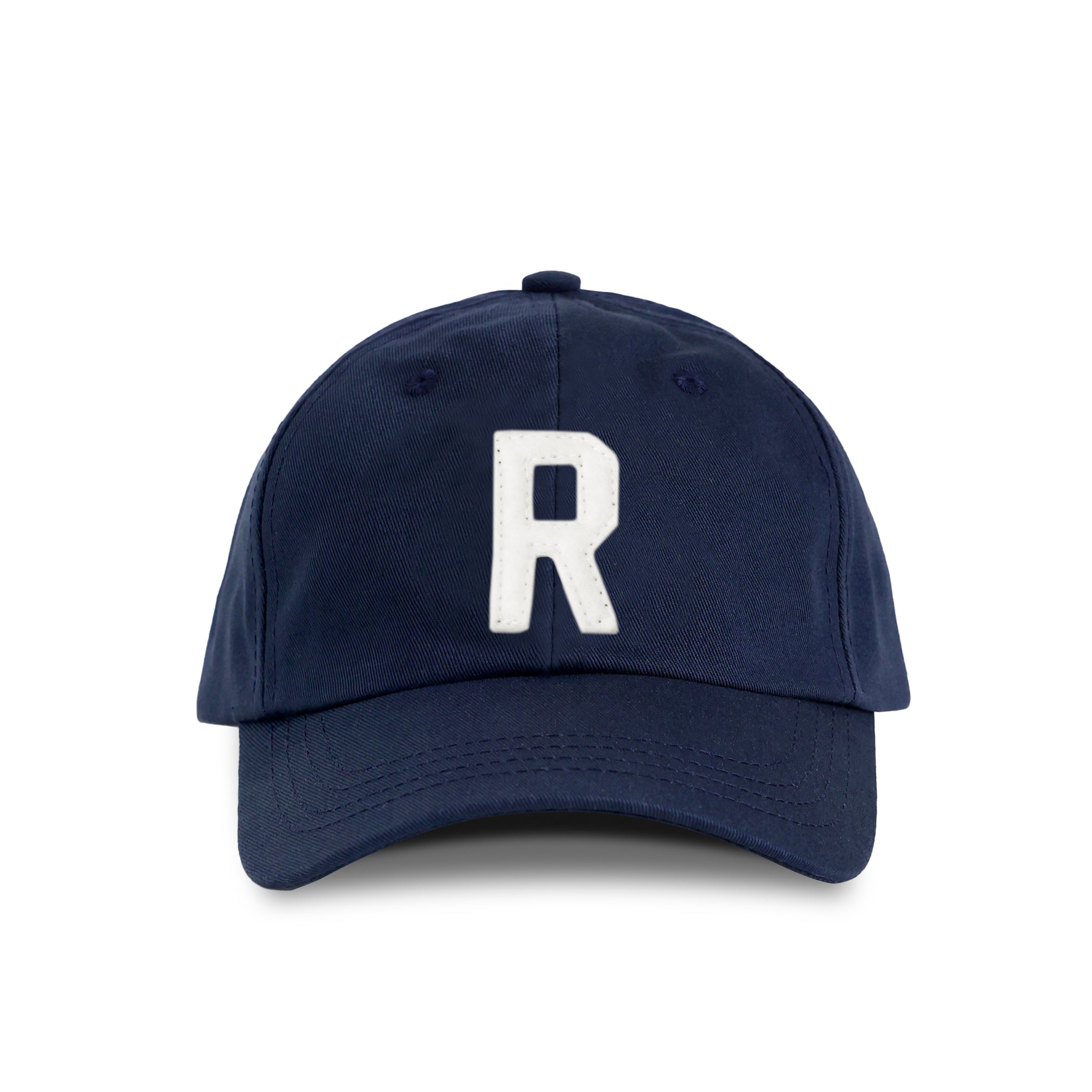 Letter R Baseball Hat Navy