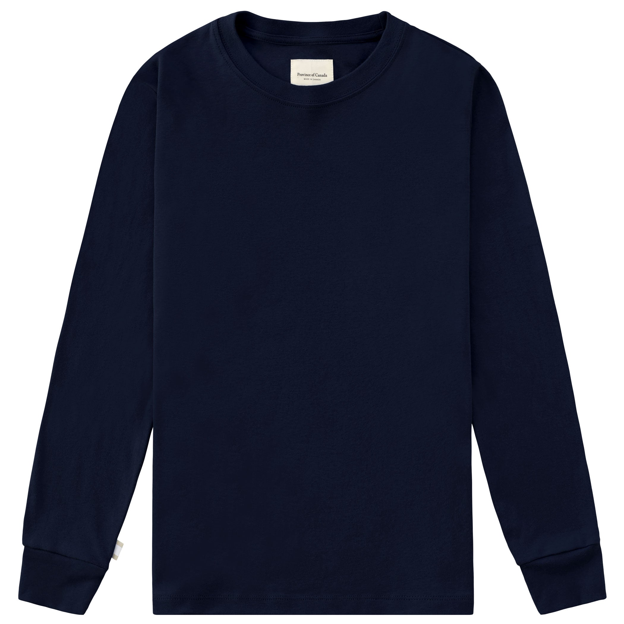 Made in Canada Fine Ribbed Long Sleeve Tee Navy - Unisex - Province of Canada