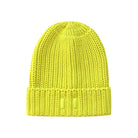 Made in Canada 100% Cotton Knit Toque Beanie Hat Citrus Yellow Neon - Unisex - Province of Canada