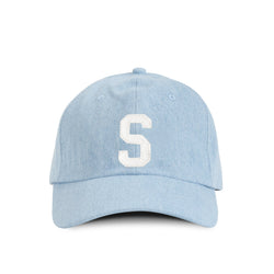 Made in Canada 100% Cotton Letter S Baseball Hat Light Blue Denim - Province of Canada