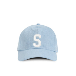 Made in Canada 100% Cotton Kids Letter S Baseball Hat Light Blue Denim - Province of Canada