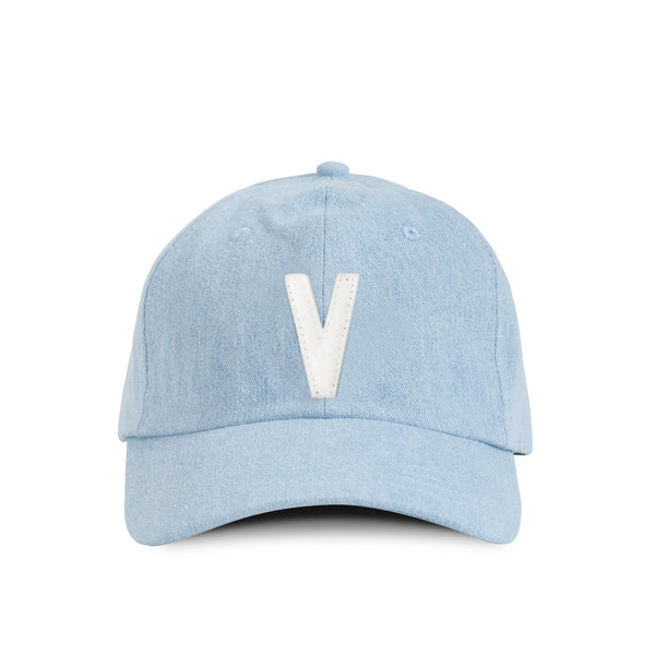 Made in Canada 100% Cotton Letter V Baseball Hat Light Blue Denim - Province of Canada