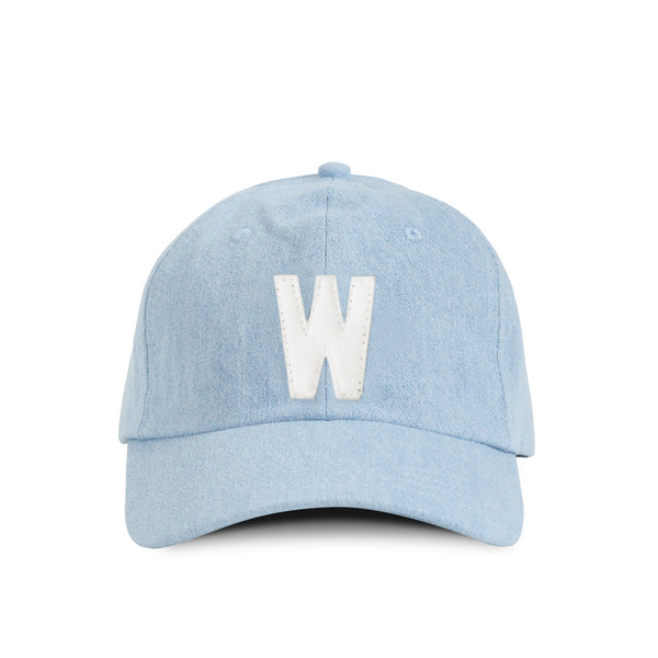 Made in Canada 100% Cotton Letter W Baseball Hat Light Blue Denim - Province of Canada