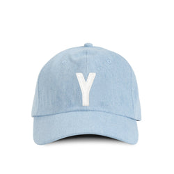 Made in Canada 100% Cotton Letter Y Baseball Hat Light Blue Denim - Province of Canada