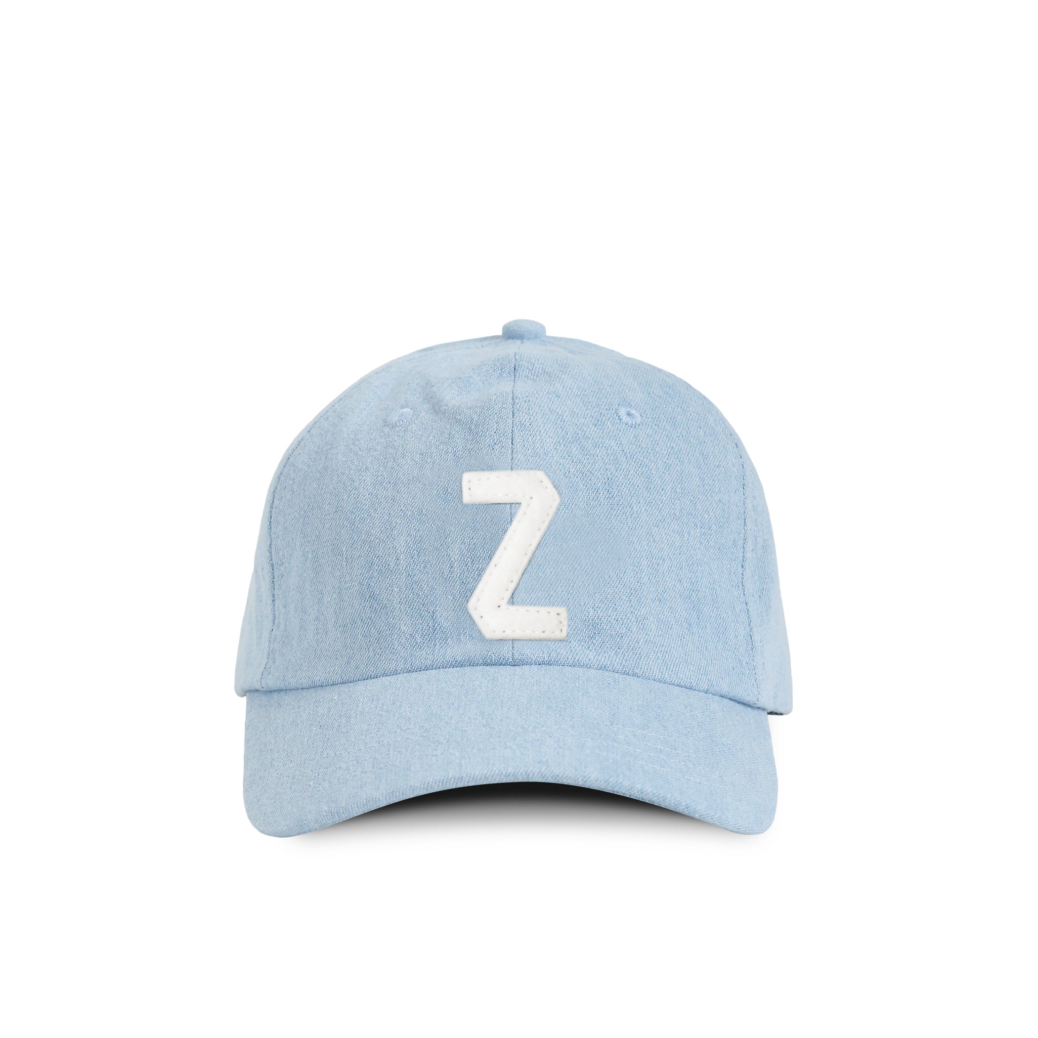 Made in Canada 100% Cotton Kids Letter Z Baseball Hat Light Blue Denim - Province of Canada