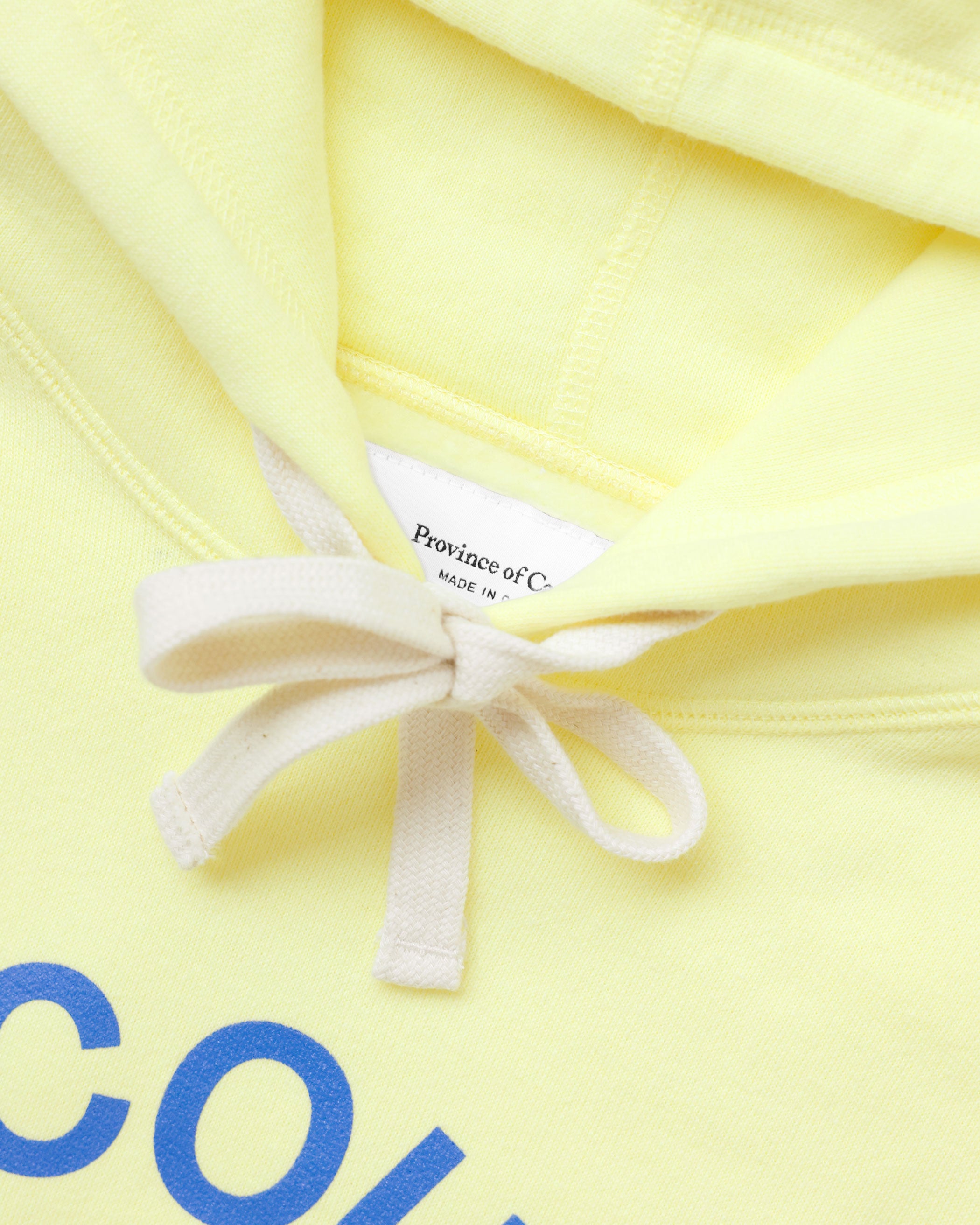 Made in Canada The County Fleece Hoodie Lemon - Unisex - Province of Canada 