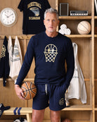 Made in Canada Basketball Long Sleeve Tee Navy - Unisex - Province of Canada