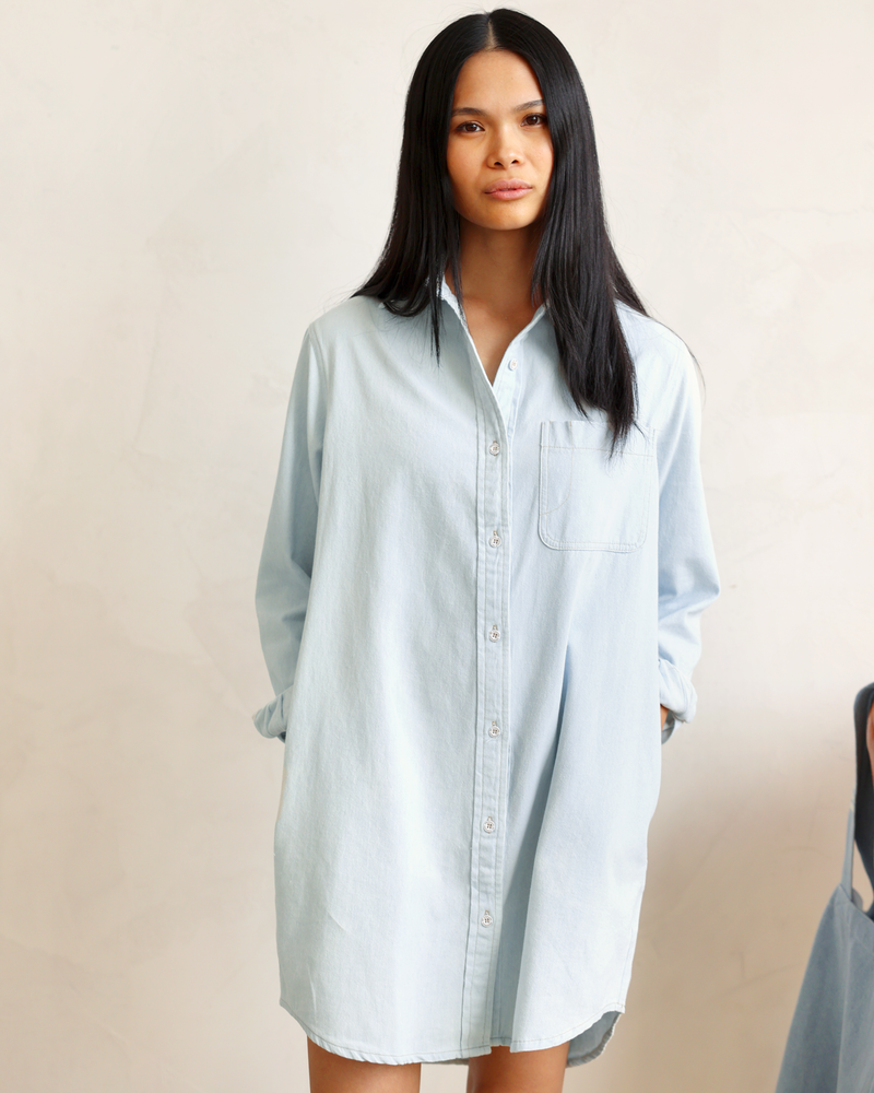 Made in Canada Light Wash Bleached Denim Jean Dress - Province of Canada