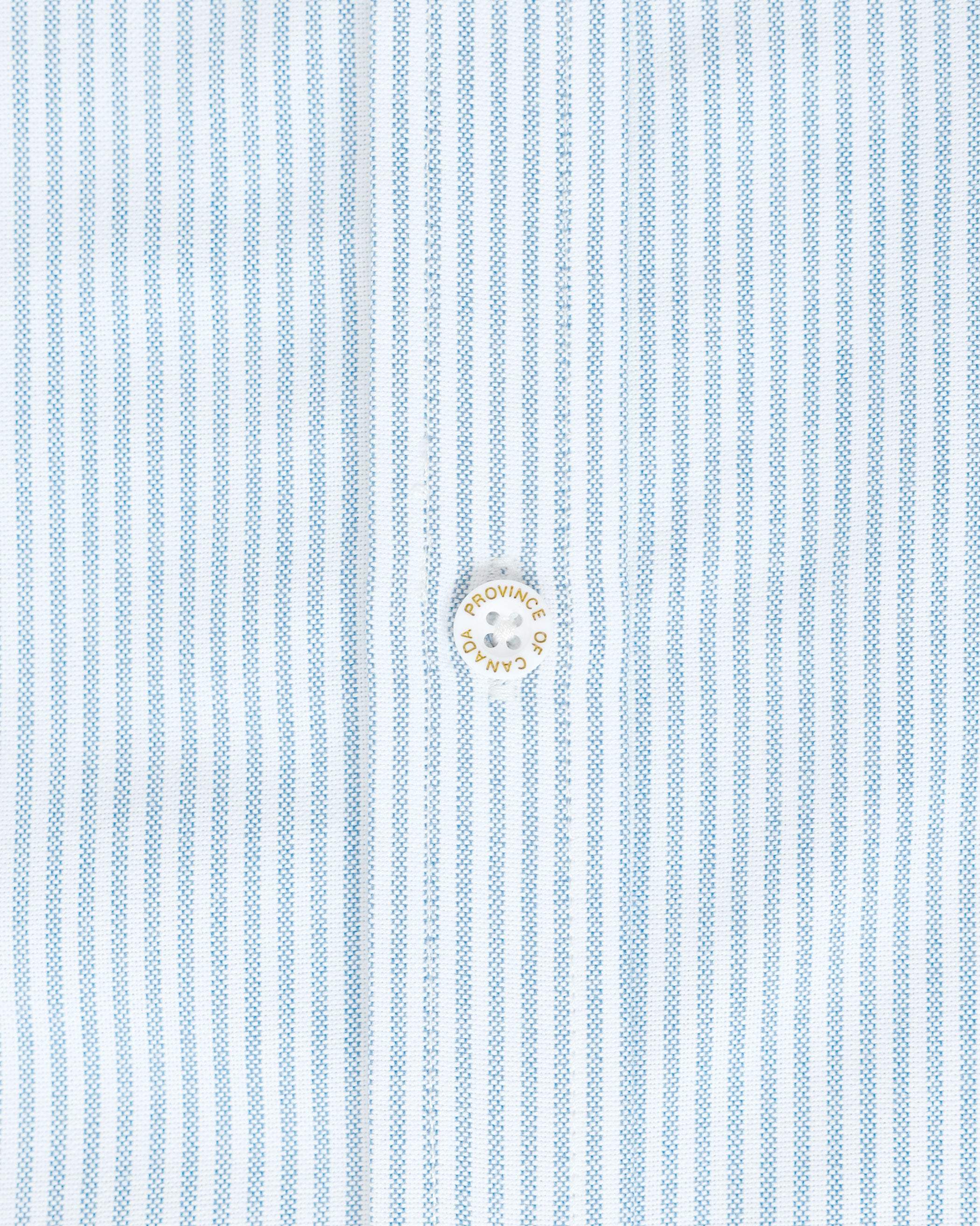 Made in Canada 100% Cotton Oxford  Stripe Button Down Shirt Light Blue - Unisex - Province of Canada