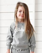 Made in Canada 100% Cotton La Canadienne Kids French Terry Sweatshirt Heather Grey - Province of Canada