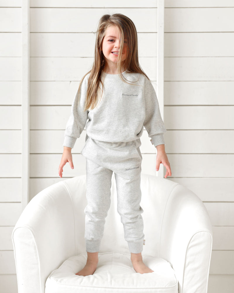 Kids French Terry Sweatpant Eggshell - Unisex - Made in Canada - Province of Canada