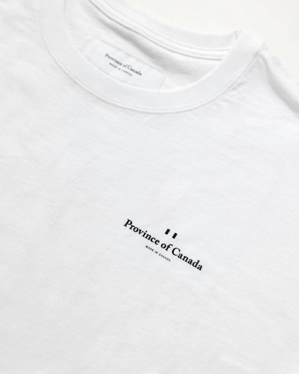 Made in Canada Left Chest Province of Canada Logo Tee White - Unisex