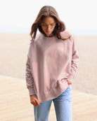 Made in Canada 100% Cotton French Terry Long Sweatshirt Tunic Dusk Pink - Province of Canada