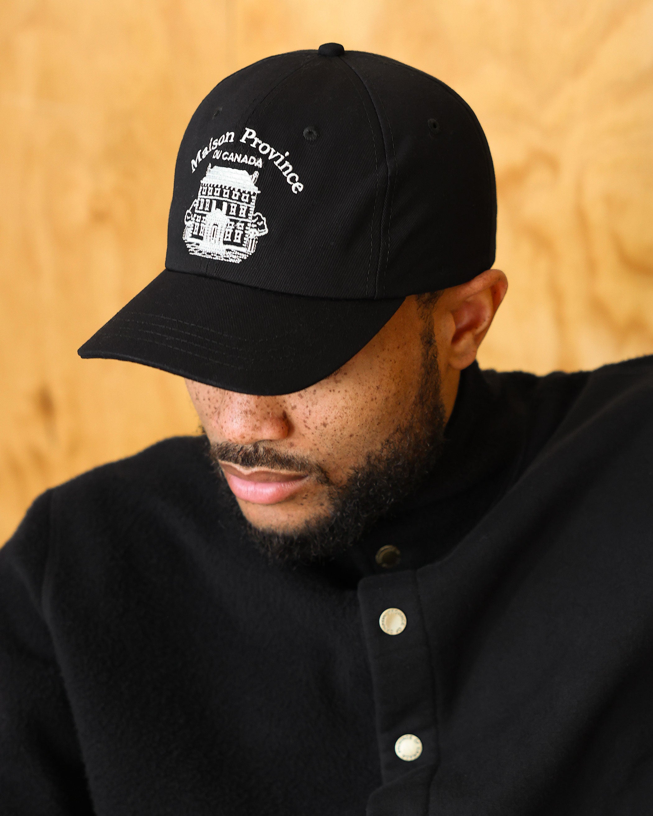 Made in Canada 100% Cotton Maison Baseball Hat Black - Province of Canada 