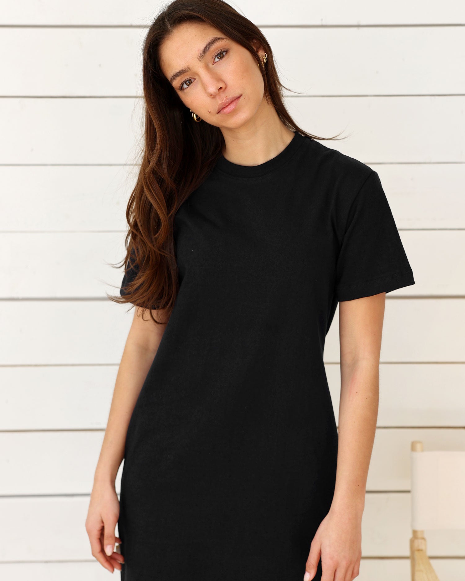 Made in Canada 100% Organic Cotton Midi T-Shirt Dress Black – Province of Canada