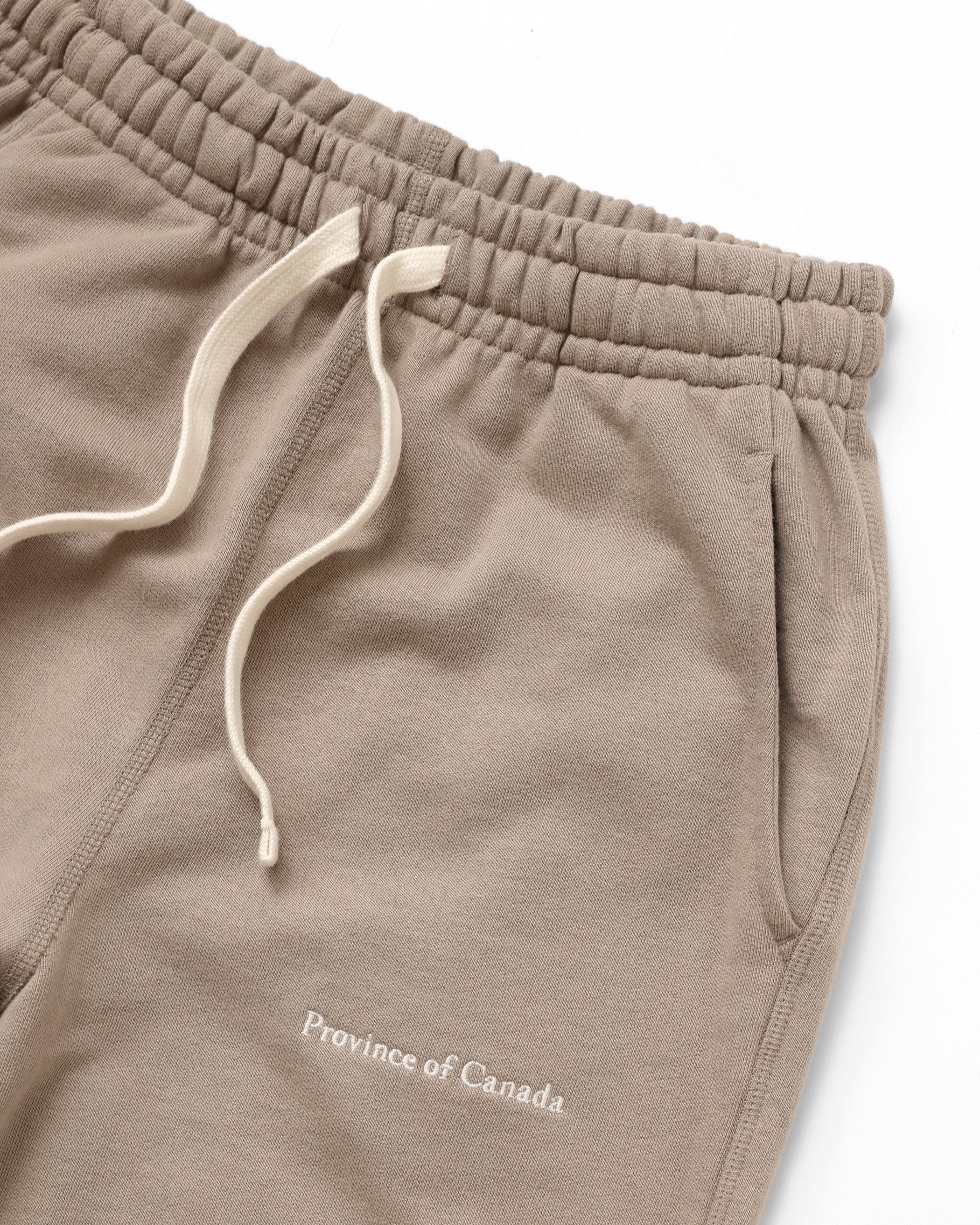 Made in Canada 100% Cotton Wide Leg Cropped French Terry Sweatpant Mocha Brown - Unisex - Province of Canada