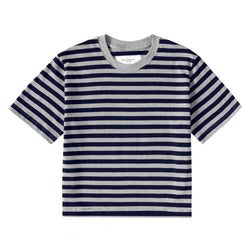 Made in Canada Monday Crop Top Navy Stripe - Province of Canada