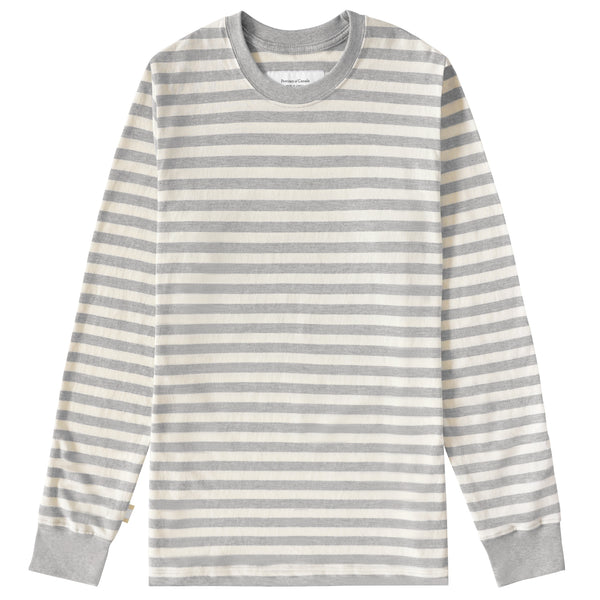 Made in Canada Monday Long Sleeve Tee Natural Stripe Unisex - Province of Canada
