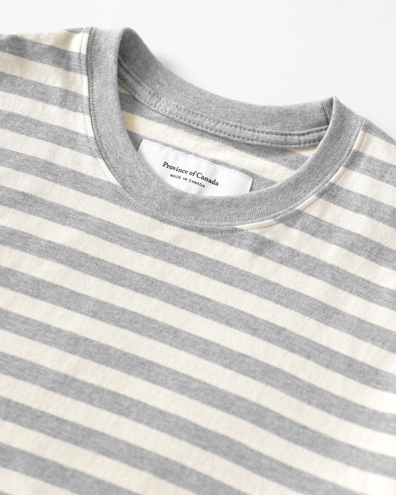 Made in Canada Monday Long Sleeve Tee Natural Stripe Unisex - Province of Canada