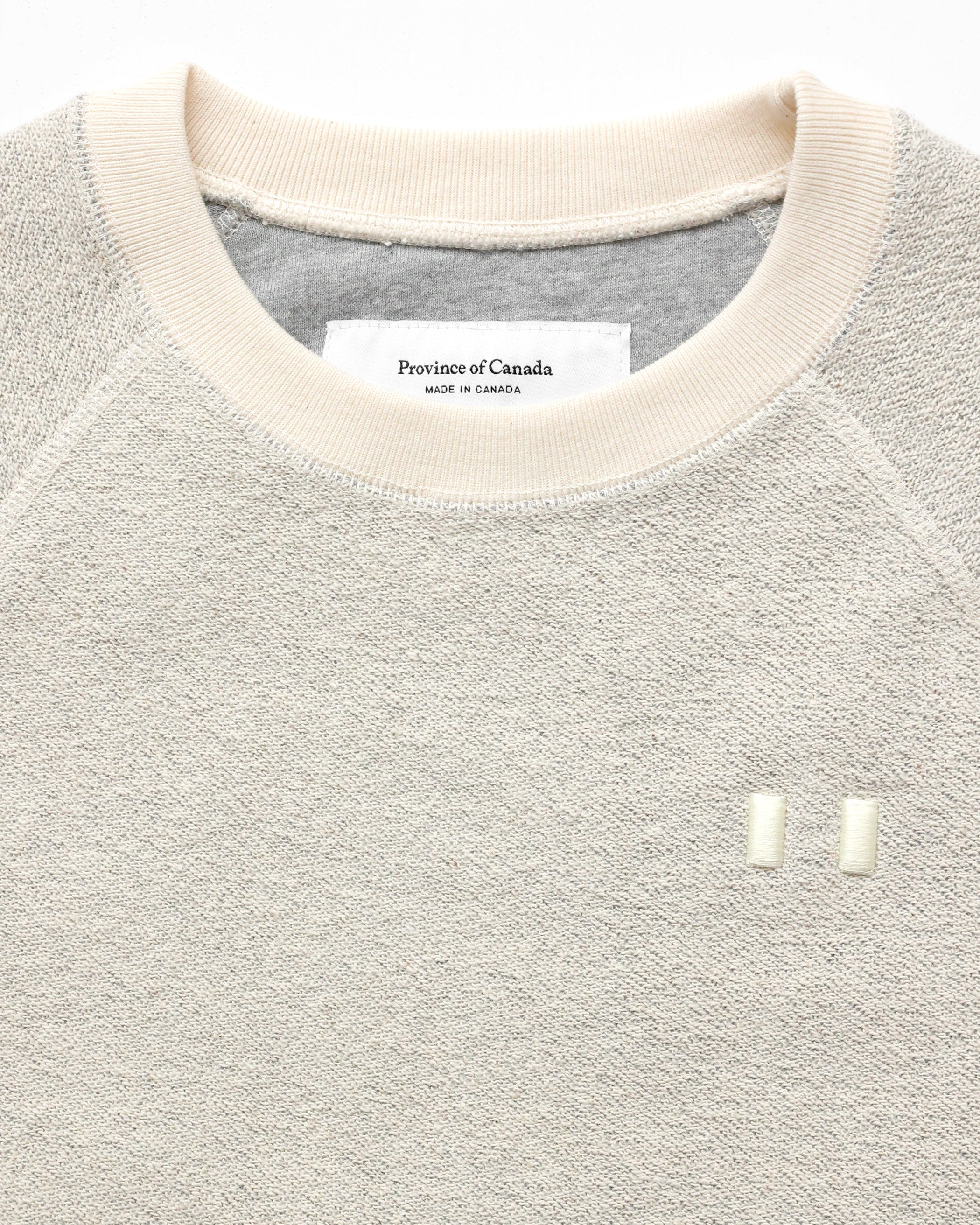 Made in Canada 100% Cotton Reverse French Terry Sweatshirt Natural - Unisex - Province of Canada