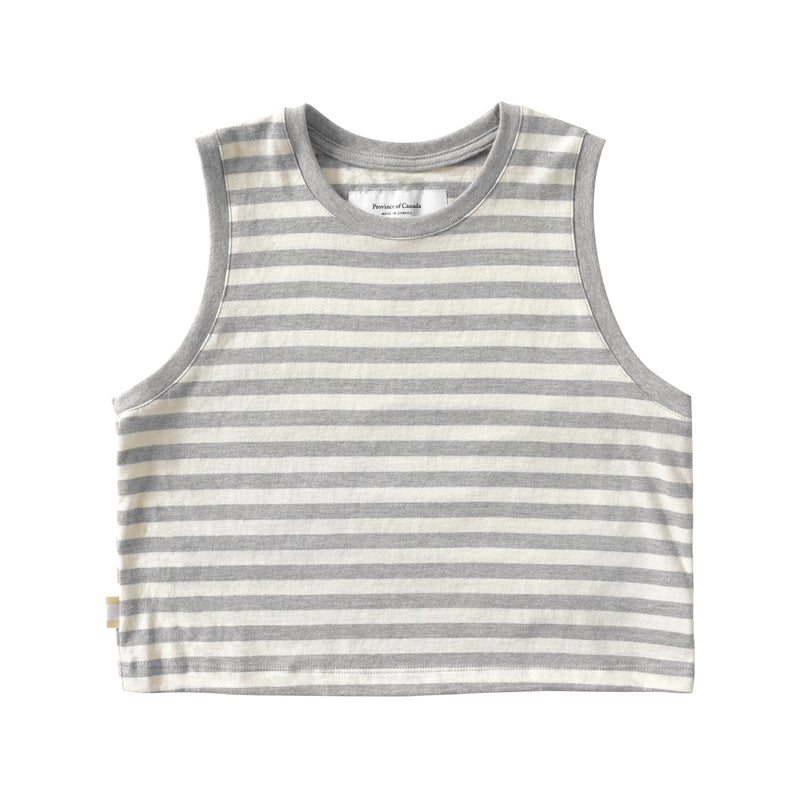 Made in Canada Tuesday Tank Crop Top Natural Stripe - Province of Canada