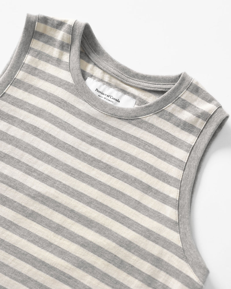 Made in Canada Tuesday Tank Crop Top Natural Stripe - Province of Canada